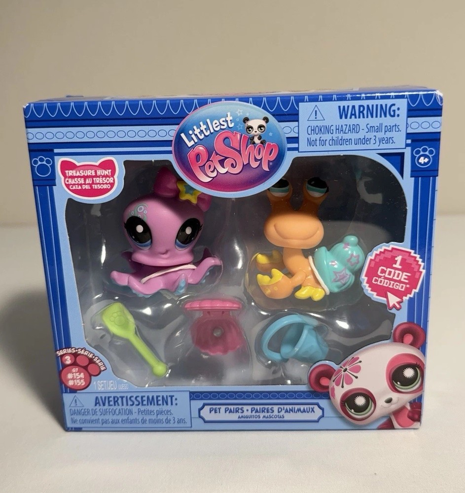 Littlest Pet Shop- Pet Pairs Series 3 G7 – #154 & #155 – Sealed New In Box