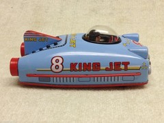 Schylling KING JET Friction Car Future Space Ship Tin Metal Toy 50 Style Retro