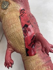 Vtg Carnotaurus Disney Dinoland Animal Kingdom plush Latex Rubber Dinosaur 36″