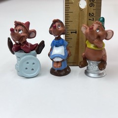 Vintage Disney Cinderella Jaq Gus Gus Suzy Mouse PVC Figure Lot of 3 Very Rare