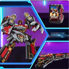 Metal Cardbot BLASTRAIN Vehicle Combiner Robot Action Figure Model w/NFC Card