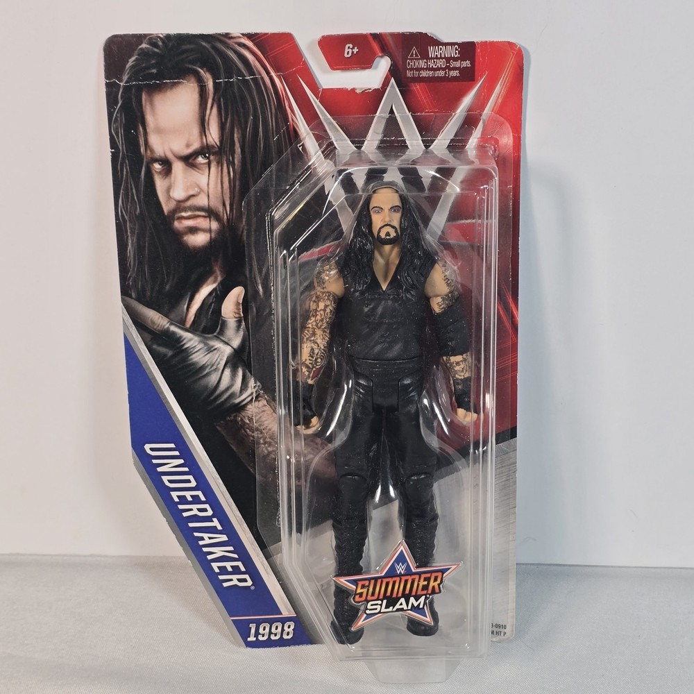 WWE Mattel Summer Slam 1998 – Undertaker Action Figure 2015 READ Card Issue