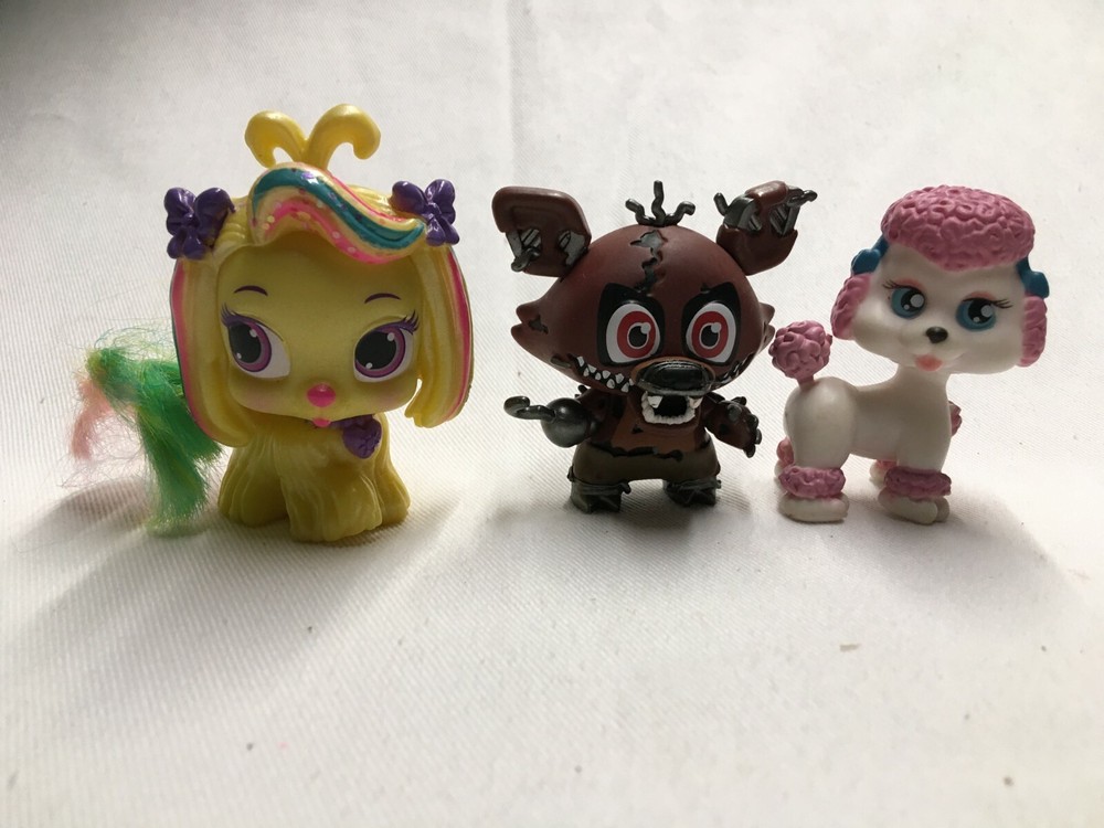 Three Figures- Yellow Cat, Crazy Dog and Pink Poodle