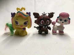 Three Figures- Yellow Cat, Crazy Dog and Pink Poodle
