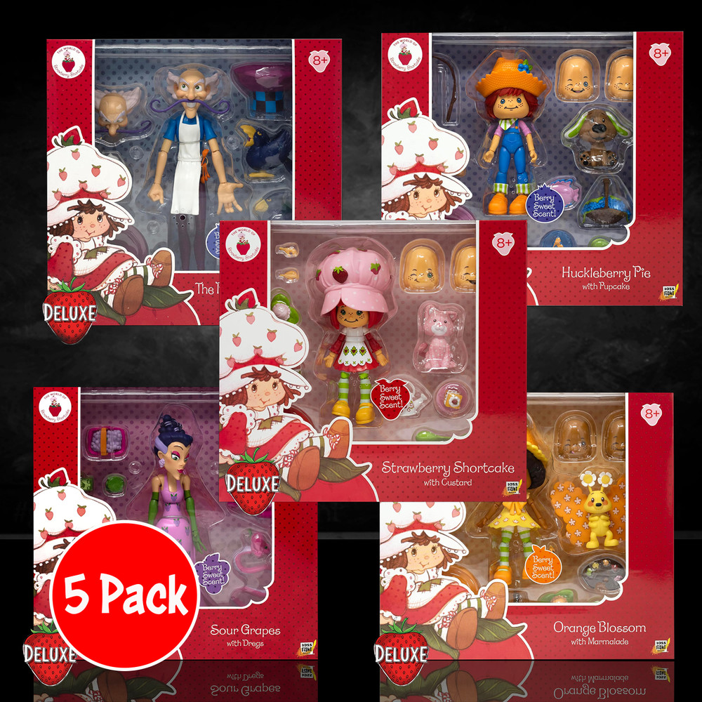 Strawberry Shortcake and Friends Deluxe BUNDLE 1:12 4 Action Figure Lot
