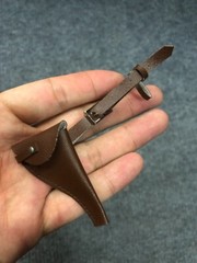 1/6 Custom Indiana Jones Harrison Ford Holster Brown Belt Gun for Action Figure