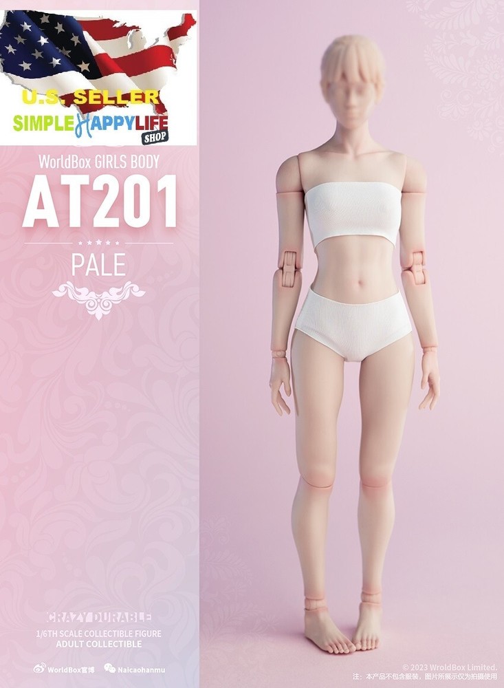 1/6 female body Worldbox AT201 Pale Durable 12″ Figure for hot toys Phicen ❶USA❶