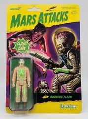 Burning Flesh 19 Glows in Dark MARS ATTACKS 3.75″ SUPER 7 ReAction Sealed #2