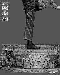 Bruce Lee | 3D Printed Wicked Statue | Unpainted | Fan Made | 1:8 Scale
