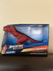 Adventure Force Mini Mighty Megasaur T-Rex Light Orange, Roaring Battery-Powered