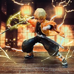 WG-R-ZEN: 1/12 wired yellow fabric robe for SHF ‌Demon Slayer Agatsuma Zenitsu