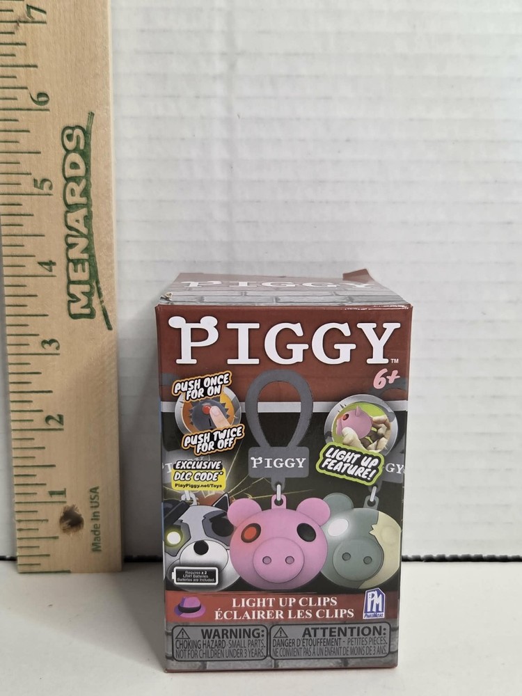 Piggy Light-Up Clips 5 Lot, Blind Box Collectible Keychains