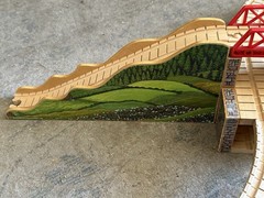 1998 Learning Curve Britt Allcroft Wooden Thomas Train 3 Tier Mountain Tunnel! +