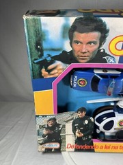Rare Vintage 80’s Brazil Glasslite TJ Hooker william shatner toy set US Seller