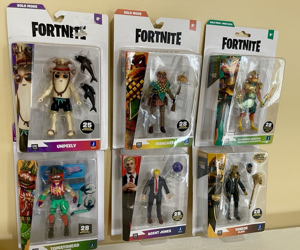 Fortnite Solo Mode Unpeely,Yonder,Ajent Jones,Mancake,lot Of 6 New Epic Games