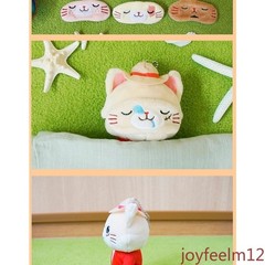 MOVIC Authentic One Piece Sanji Cat Eye Mask Plush Keychain – Anime Collectible