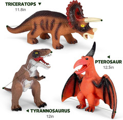 7 Piece Jumbo Dinosaur Toys Big Dinosaur Toy for Boys Realistic Giant Dinosaur T