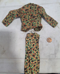 Vintage 1960s Hasbro Hong Kong GI Joe Camouflage Soldier Outfit for 12″ NJ-112