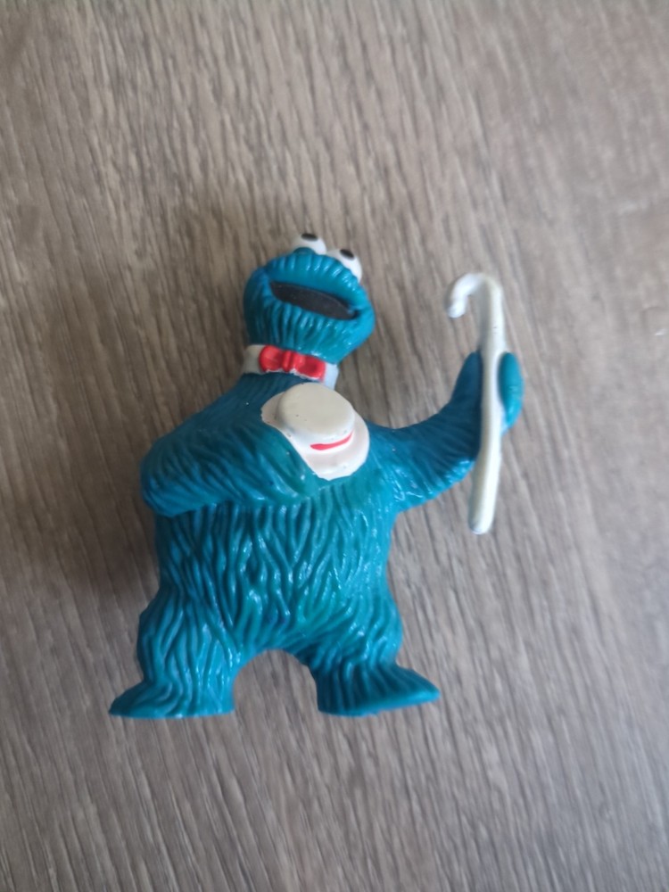 Tap Dancing COOKIE MONSTER Hat Cane Tara Toy PVC Muppets SESAME STREET