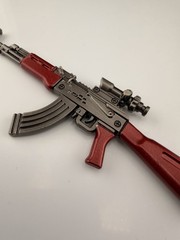 1/12 Scale Alloy AKM Ak47 Gun Assault Rifle Model for 6″ Action Figure Body