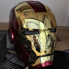Iron Man Gold Mask Cosplay AUTOKING MK5 1:1 Helmet Wearable Voice-control New US