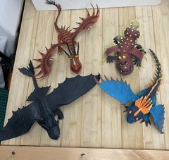 How to Train ur Dragon Dreamworks Action Figs Gronckle Hookfang Toothless Nadder
