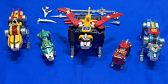 Voltron Set 5 Lions 1981 Taiwan Die-Cast GB-36 Near Complete Chrome Weapons