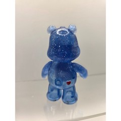 Care Bears Grumpy Bear Mini Figure Blue Translucent Glitter 3 Inch Collectible