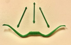Vintage Kenner DC Super Powers Green Arrow Bow & Arrows Repro Part 1984 1985