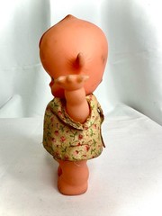 VINTAGE KEWPIE WITH DRESS COIN BANK DOLL SOFT VINYL TOY JAPAN SOFUBI