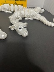 17″ Falkor Articulated 3D Printed From The Neverending Story. Silk White