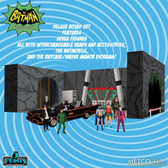 Batman (1966) Classic TV Series Mezco Toyz 5 Points Deluxe Box Batcave Set
