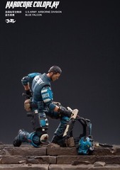 USA Acid Rain 1:18 3.75″ GI Joe JOYTOY BLUE FALCON Army Airborne Action Fig Set