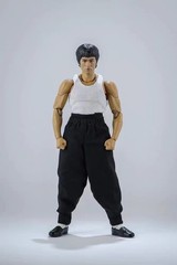 MO-BL-SET: 1/12 white tank top and black pants for SHF Bruce Lee action figure