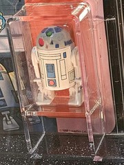 AFA Graded GLASSLITE DROIDS R2-D2 pop-up saber Star Wars 1988 vintage MOC Brazil