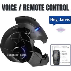2025 Iron Man MK5 1:1 Helmet Wearable Voice-control Mask Cosplay Black AUTOKING