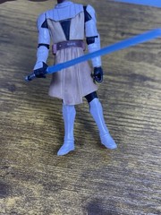 2009 Hasbro Star Wars Clone Wars Obi Wan Kenobi Action Figure Animated Series 4”