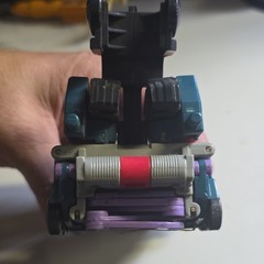 Transforming Truck Robot Action Figure Plastic, Blue/Purple/Black/Gray