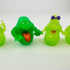 Ghostbusters Ecto Minis Slimer 4 Translucent 1 Solid 1.5″ Mattel Classic Series