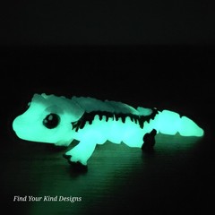 Glow-In-The Dark Mini Crested Gecko 3D Articulated Flexi Fidget Easter Gift