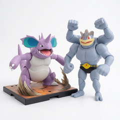 Blokees Pokemon Fantastics Nidoking Machamp Action Figure Model Kit ENG Set of 2