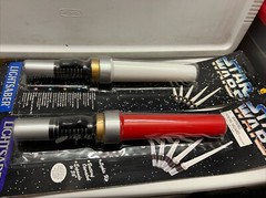 Star Wars Lightsaber Set Rubies 1995 #1588 Lights Up Expanded To 36” Sealed