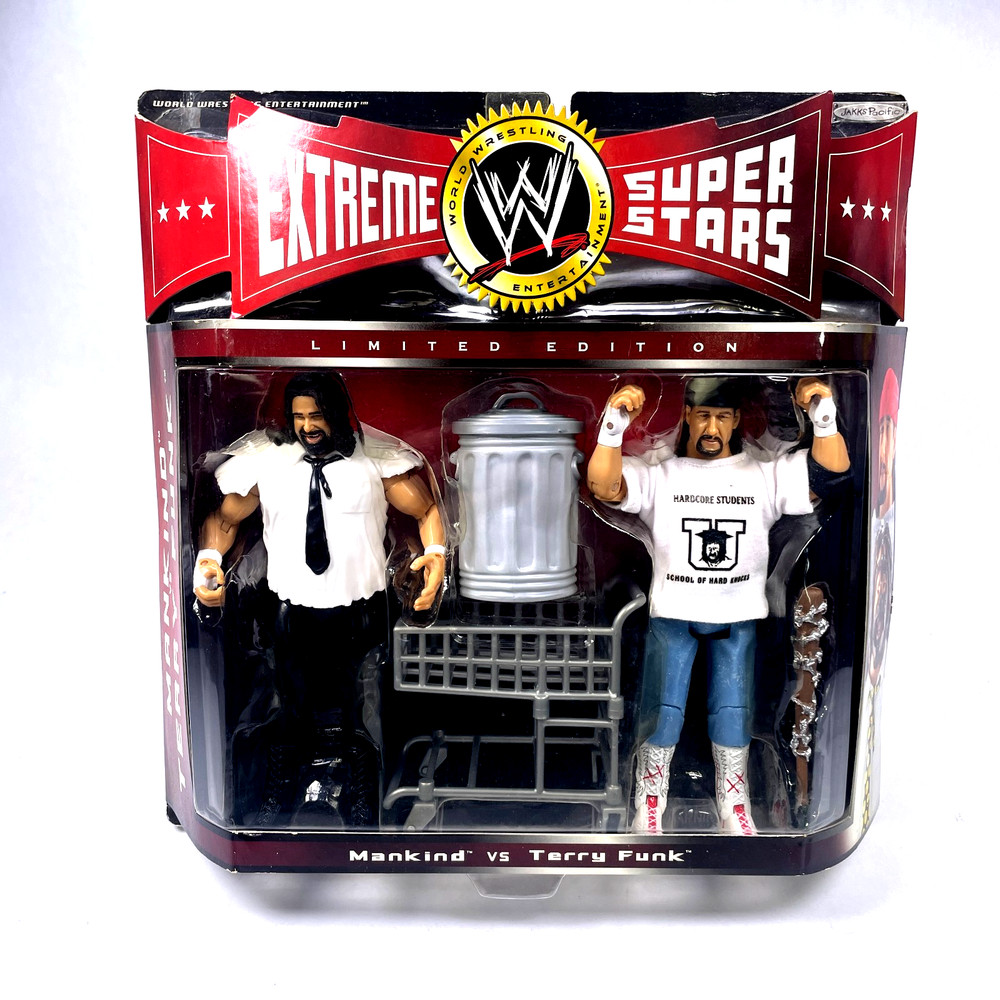 Mankind vs Terry Funk WWE Extreme Superstars Action Figure JAKKS Pacific New NIB