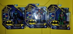 2021 Spin Master DC, Caped Crusader 4in: Deathstroke, Robin, Batwing. Lot of 3