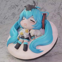11CM Hatsune Miku Sleeping Anime Action Figure Desktop Ornament Kawaii