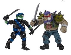 Playmates TMNT x G.I. JOE Mashup Complete Set of 4 Cobra Clash 2-Packs NEW