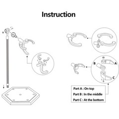 2PCS Action Figure Stand with Adjustable Metal Support Arm, Action Figure Clear