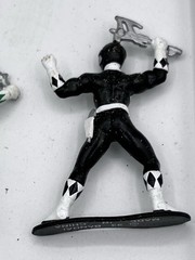 Vintage 1993 Mighty Morphin Power Rangers Black and Green PVC Bandai Figures