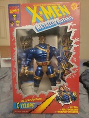 1994 Toy Biz X-Men Metallic Mutants Cyclops Wolverine Sabretooth Deluxe Edition