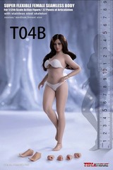 TBLeague T04B Female Seamless Medium Breast Suntan Body with Head 1/12 FIGURE